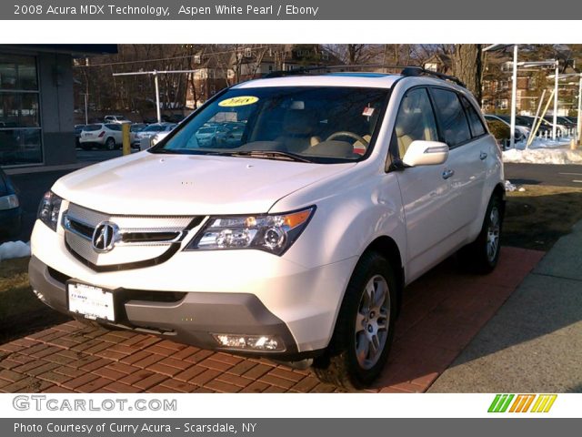 2008 Acura MDX Technology in Aspen White Pearl