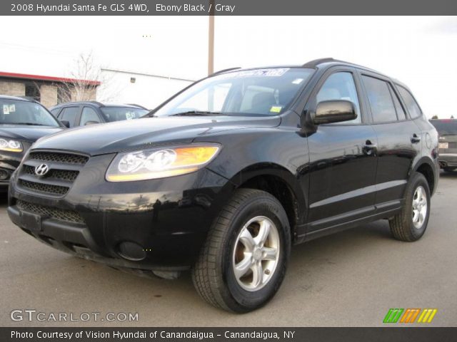 2008 Hyundai Santa Fe GLS 4WD in Ebony Black
