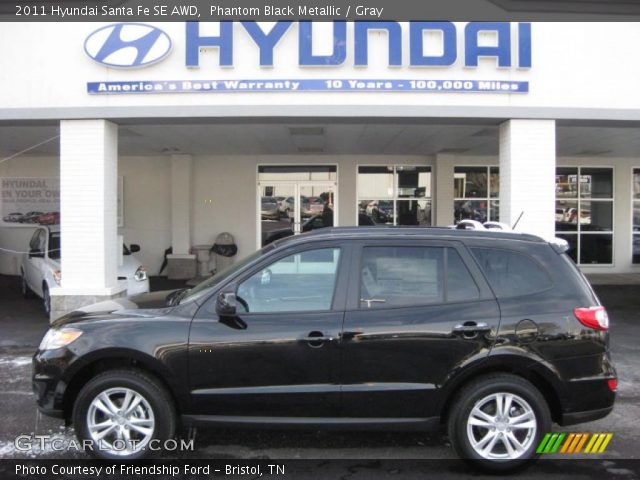 2011 Hyundai Santa Fe SE AWD in Phantom Black Metallic