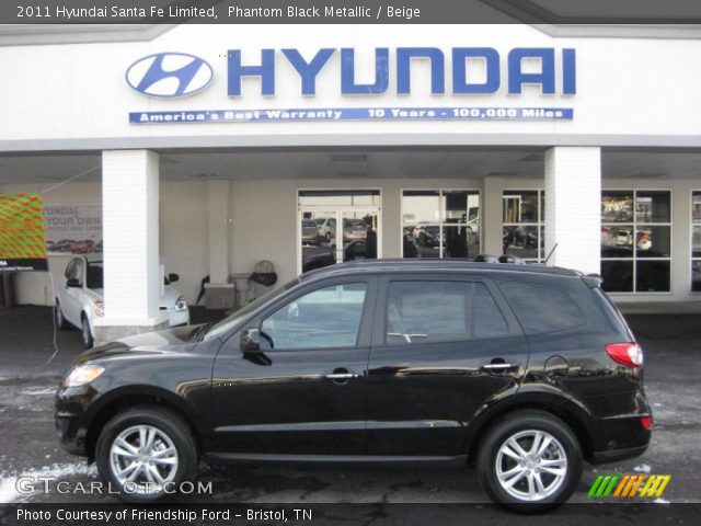 2011 Hyundai Santa Fe Limited in Phantom Black Metallic