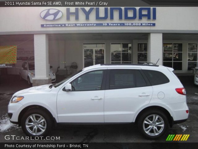 2011 Hyundai Santa Fe SE AWD in Frost White Pearl
