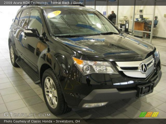 2009 Acura MDX Technology in Formal Black