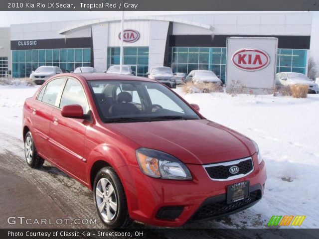 2010 Kia Rio LX Sedan in Tropical Red