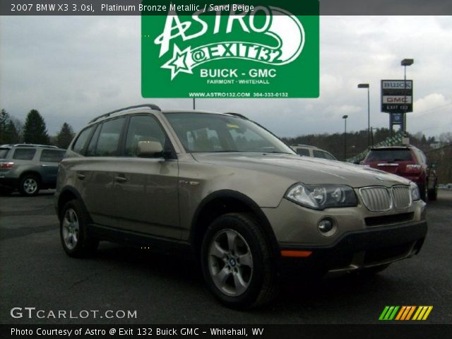 2007 BMW X3 3.0si in Platinum Bronze Metallic