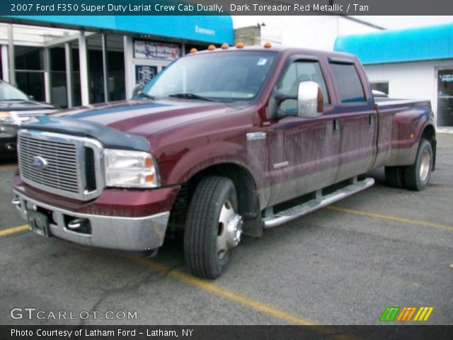 2007 Ford F350 Super Duty Lariat Crew Cab Dually in Dark Toreador Red Metallic