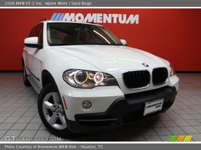 2008 BMW X5 3.0si in Alpine White
