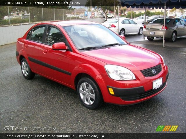 2009 Kia Rio LX Sedan in Tropical Red