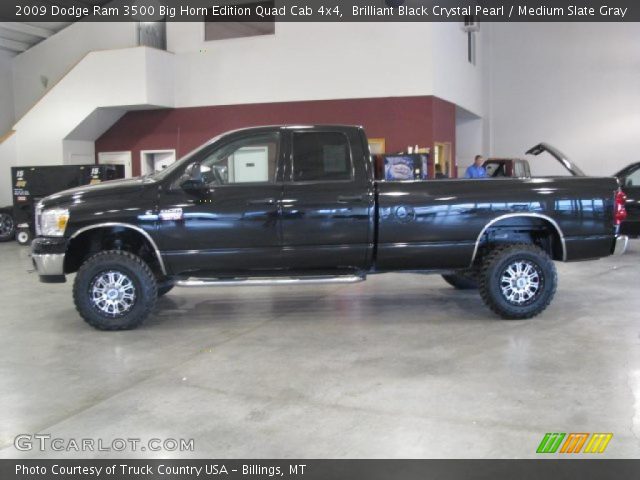 2009 Dodge Ram 3500 Big Horn Edition Quad Cab 4x4 in Brilliant Black Crystal Pearl