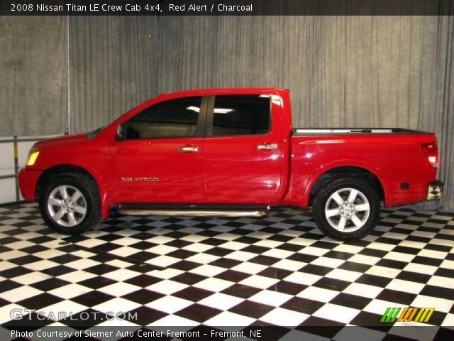 2008 Nissan Titan LE Crew Cab 4x4 in Red Alert