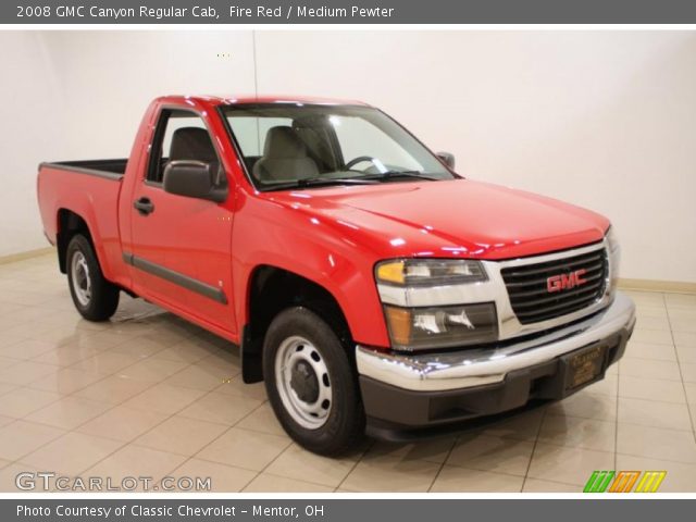 2008 GMC Canyon Regular Cab in Fire Red