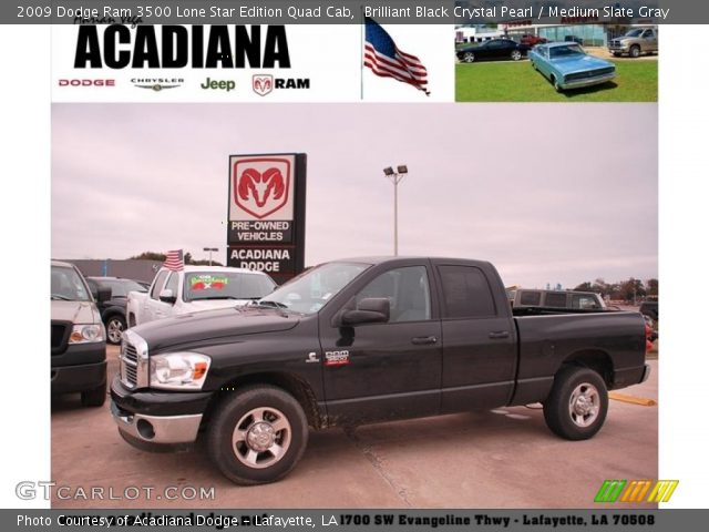2009 Dodge Ram 3500 Lone Star Edition Quad Cab in Brilliant Black Crystal Pearl