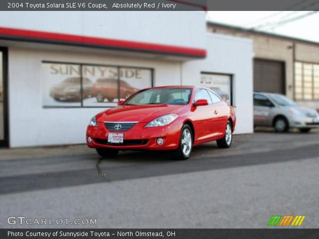 2004 Toyota Solara SLE V6 Coupe in Absolutely Red