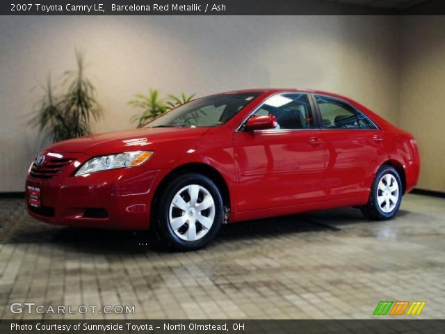2007 Toyota Camry LE in Barcelona Red Metallic