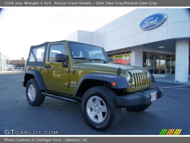 2008 Jeep Wrangler X 4x4 in Rescue Green Metallic