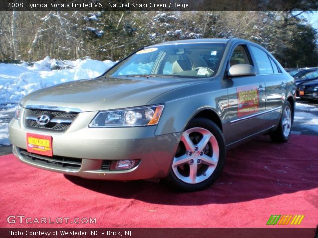 2008 Hyundai Sonata Limited V6 in Natural Khaki Green