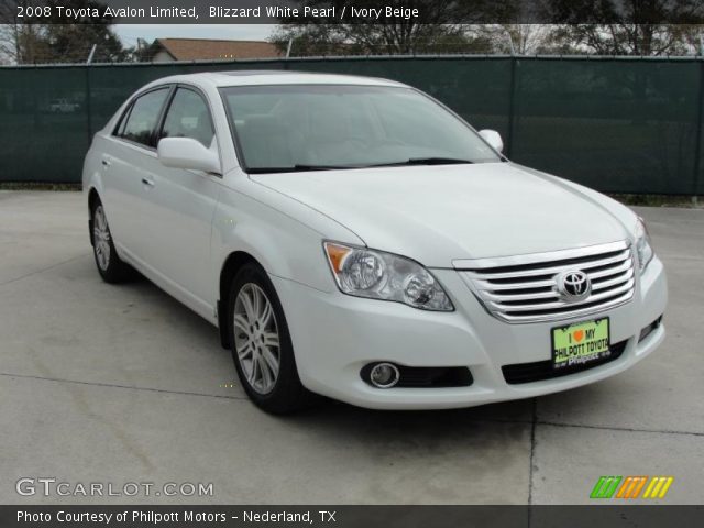 2008 Toyota Avalon Limited in Blizzard White Pearl