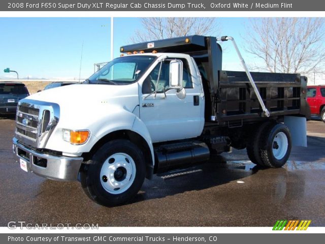2008 Ford F650 Super Duty XLT Regular Cab Chassis Dump Truck in Oxford White