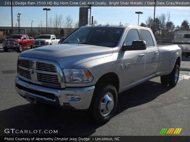 2011 Dodge Ram 3500 HD Big Horn Crew Cab 4x4 Dually in Bright Silver Metallic