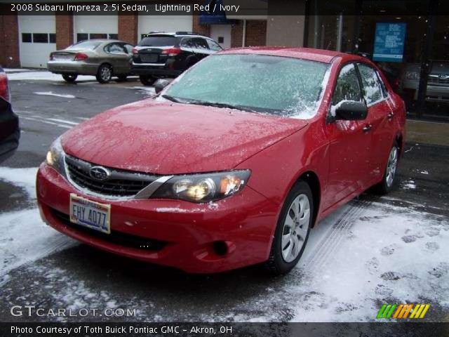 2008 Subaru Impreza 2.5i Sedan in Lightning Red