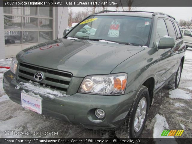2007 Toyota Highlander V6 4WD in Oasis Green Pearl
