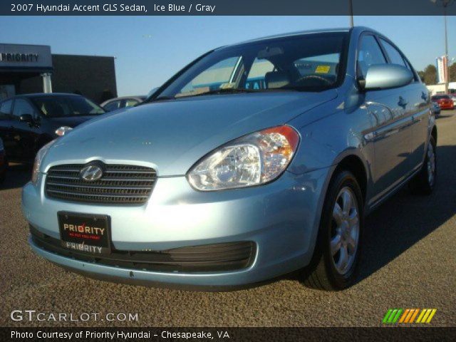 2007 Hyundai Accent GLS Sedan in Ice Blue