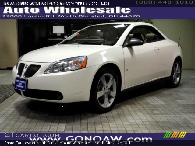 2007 Pontiac G6 GT Convertible in Ivory White