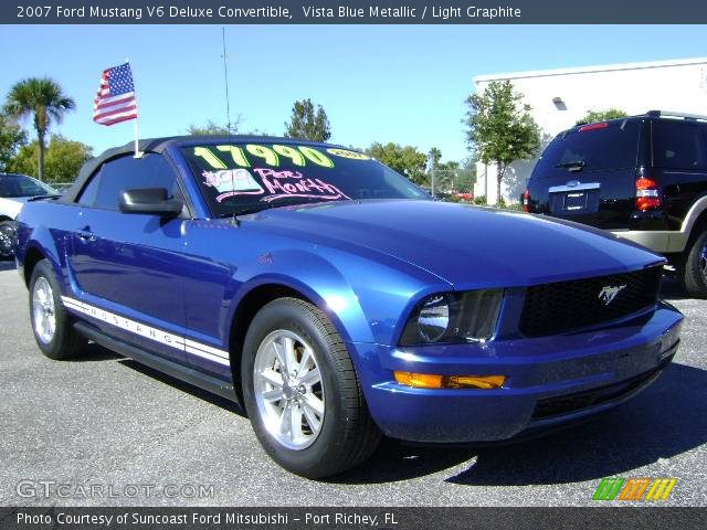 2007 Ford Mustang V6 Deluxe Convertible in Vista Blue Metallic