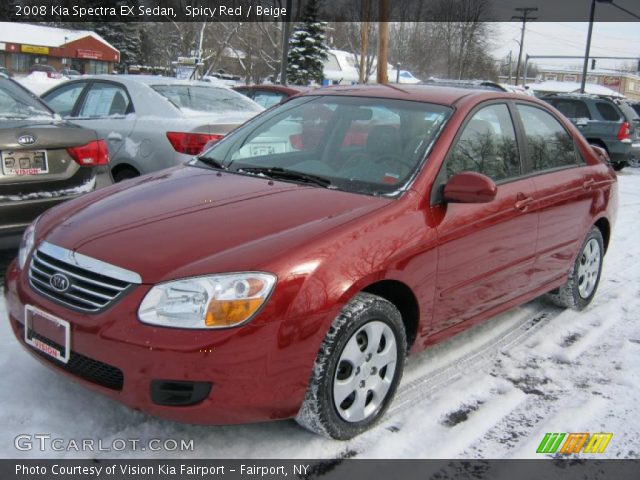 2008 Kia Spectra EX Sedan in Spicy Red