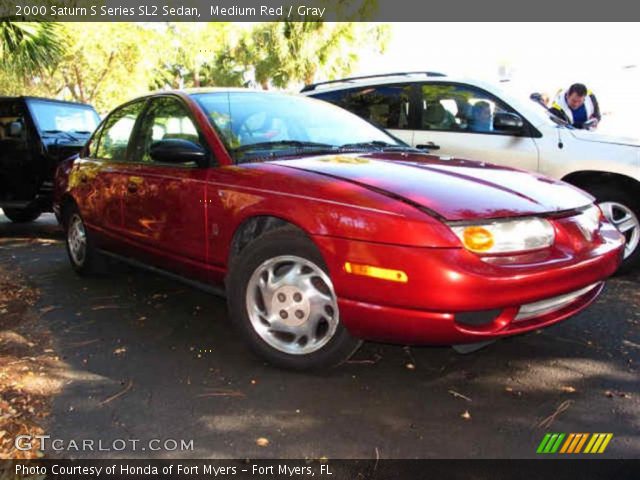 2000 Saturn S Series SL2 Sedan in Medium Red