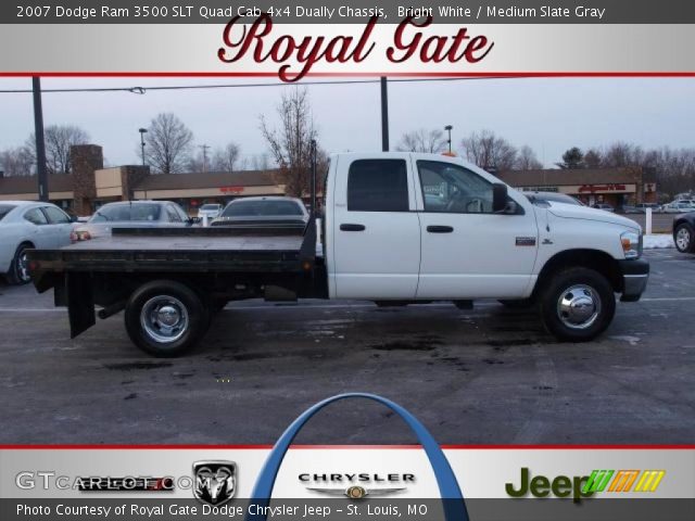 2007 Dodge Ram 3500 SLT Quad Cab 4x4 Dually Chassis in Bright White