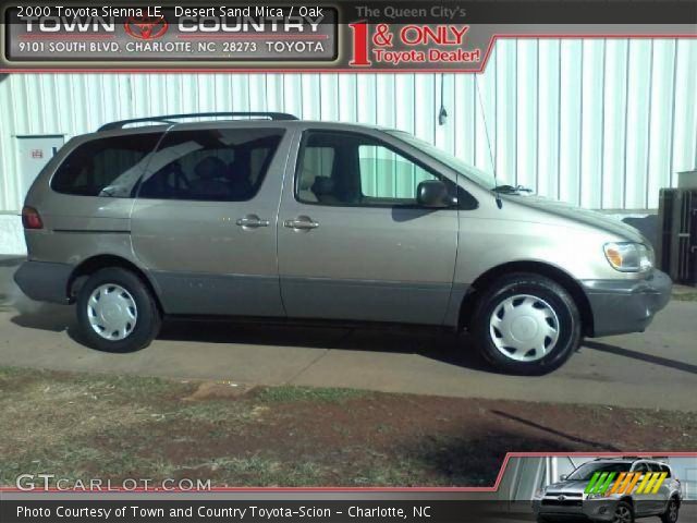 2000 Toyota Sienna LE in Desert Sand Mica