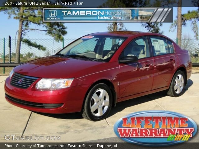 2007 Saturn ION 2 Sedan in Berry Red