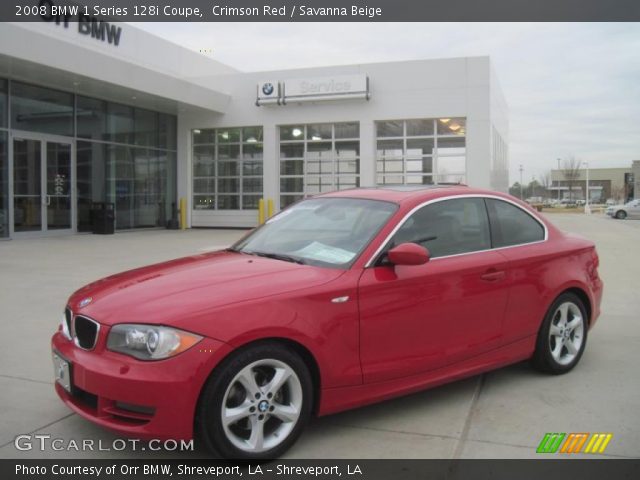 2008 BMW 1 Series 128i Coupe in Crimson Red