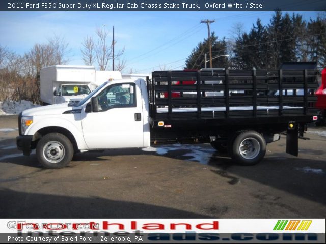 2011 Ford F350 Super Duty XL Regular Cab Chassis Stake Truck in Oxford White