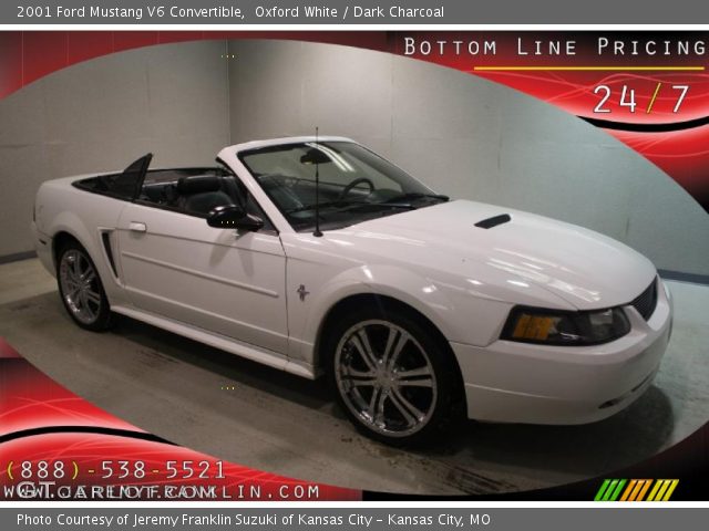 2001 Ford Mustang V6 Convertible in Oxford White