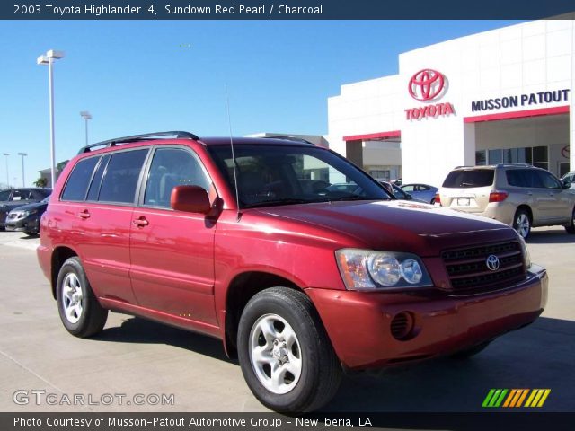 2003 Toyota Highlander I4 in Sundown Red Pearl
