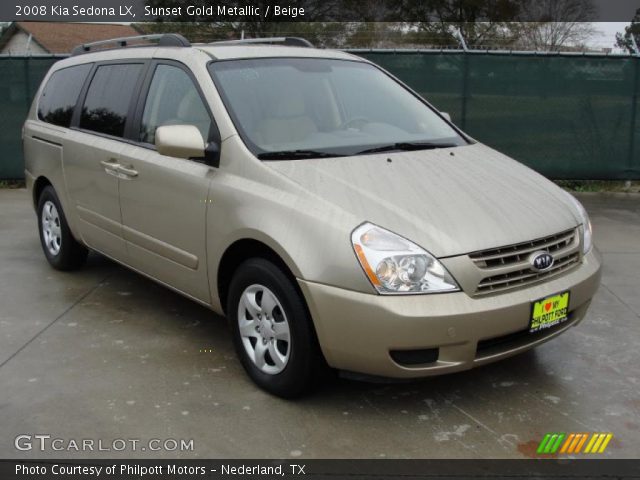 2008 Kia Sedona LX in Sunset Gold Metallic