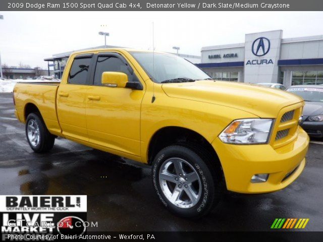 2009 Dodge Ram 1500 Sport Quad Cab 4x4 in Detonator Yellow