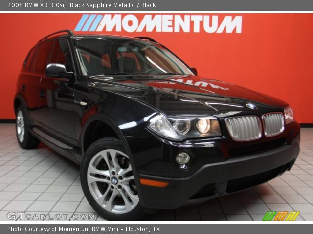 2008 BMW X3 3.0si in Black Sapphire Metallic