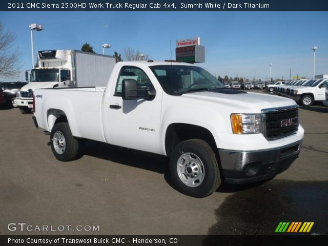2011 GMC Sierra 2500HD Work Truck Regular Cab 4x4 in Summit White