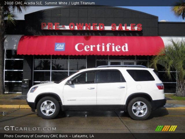 2008 GMC Acadia SLE in Summit White