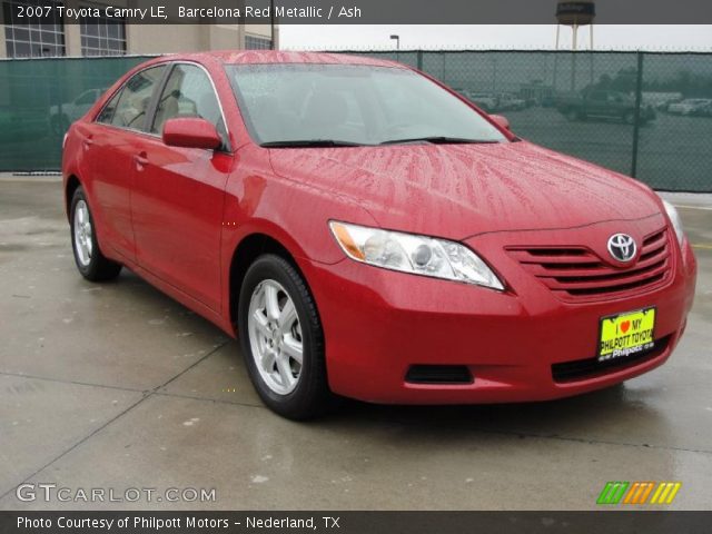 2007 Toyota Camry LE in Barcelona Red Metallic
