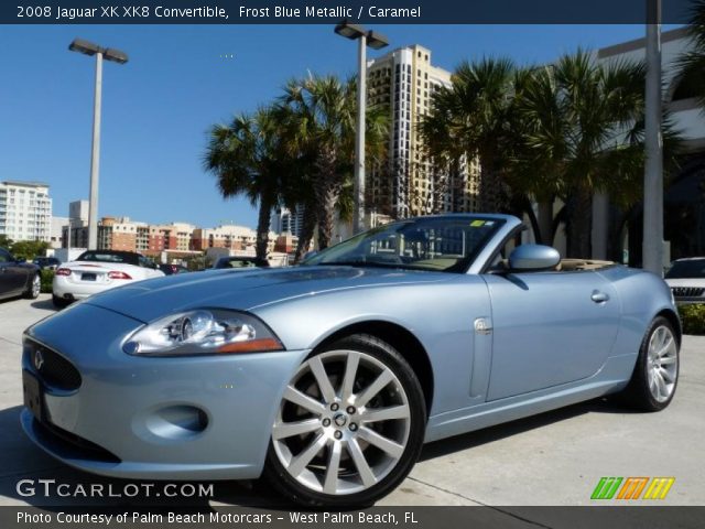 2008 Jaguar XK XK8 Convertible in Frost Blue Metallic