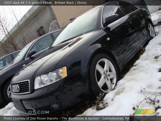 2003 Audi A4 3.0 quattro Sedan in Brilliant Black