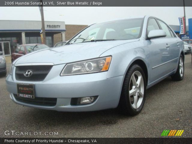 2006 Hyundai Sonata LX V6 in Silver Blue Metallic