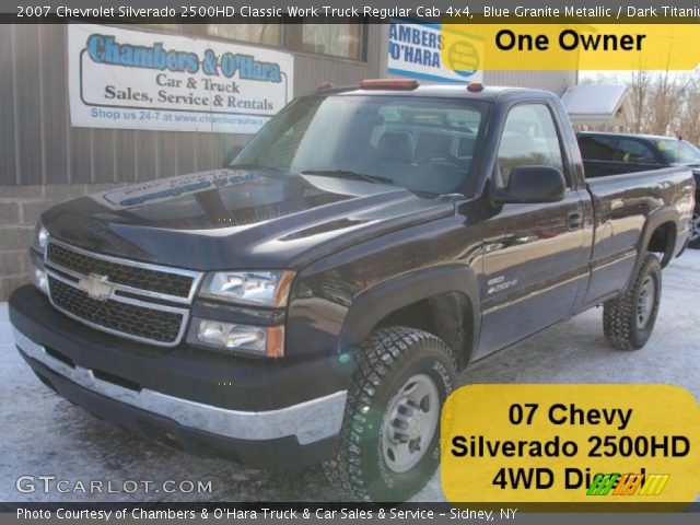 2007 Chevrolet Silverado 2500HD Classic Work Truck Regular Cab 4x4 in Blue Granite Metallic