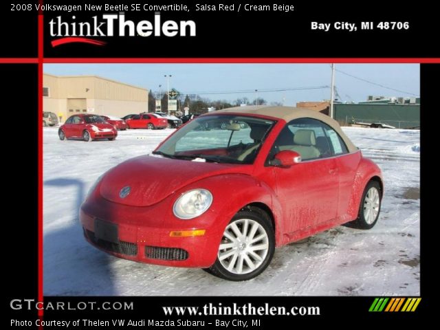 2008 Volkswagen New Beetle SE Convertible in Salsa Red