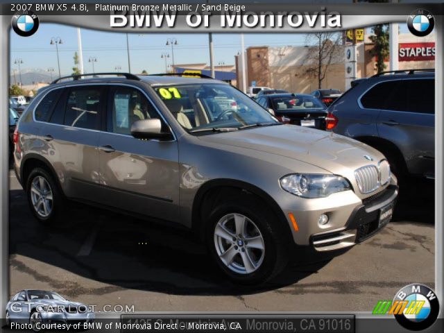 2007 BMW X5 4.8i in Platinum Bronze Metallic