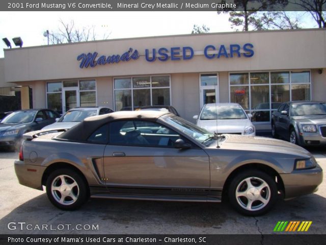 2001 Ford Mustang V6 Convertible in Mineral Grey Metallic