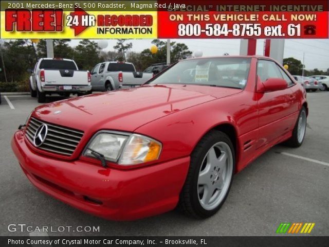 2001 Mercedes-Benz SL 500 Roadster in Magma Red